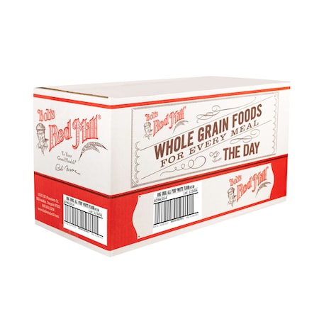 Bobs Red Mill Natural Foods Organic Unbleached White All-Purpose Flour 5lbs Bag, PK4 6096C054